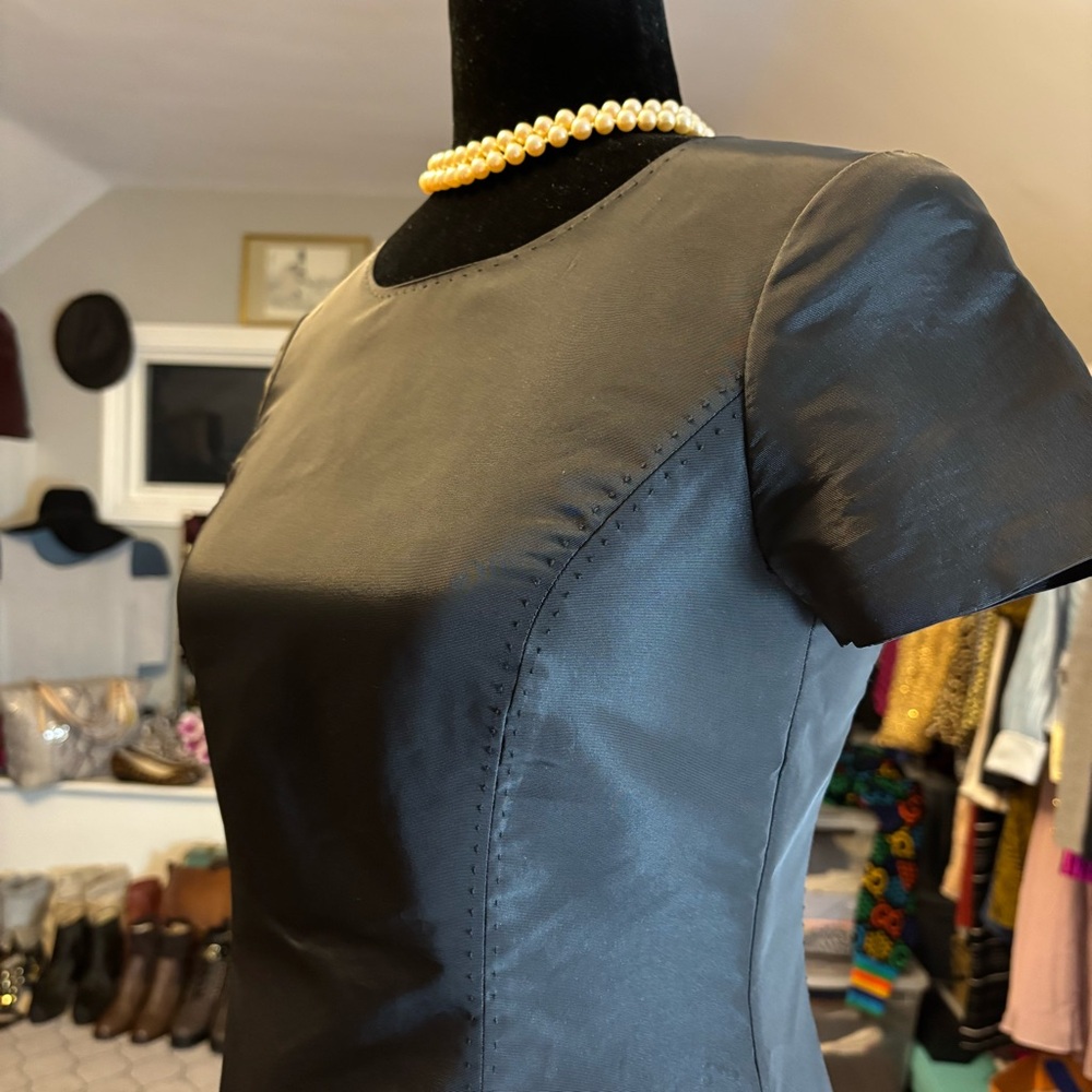BROOKS BROTHERS Stunning Petite Black Taffeta Sheath Dress | Size 0P - Picture 10 of 10